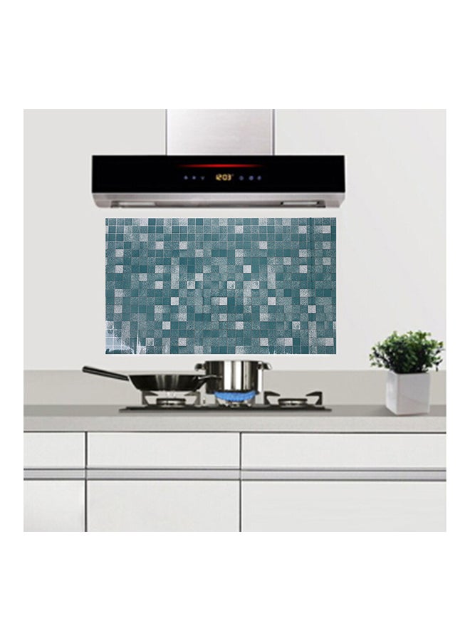 Decal Kitchen Home Square Pattern Sticker Green/Silver 50x70cm - Image 1