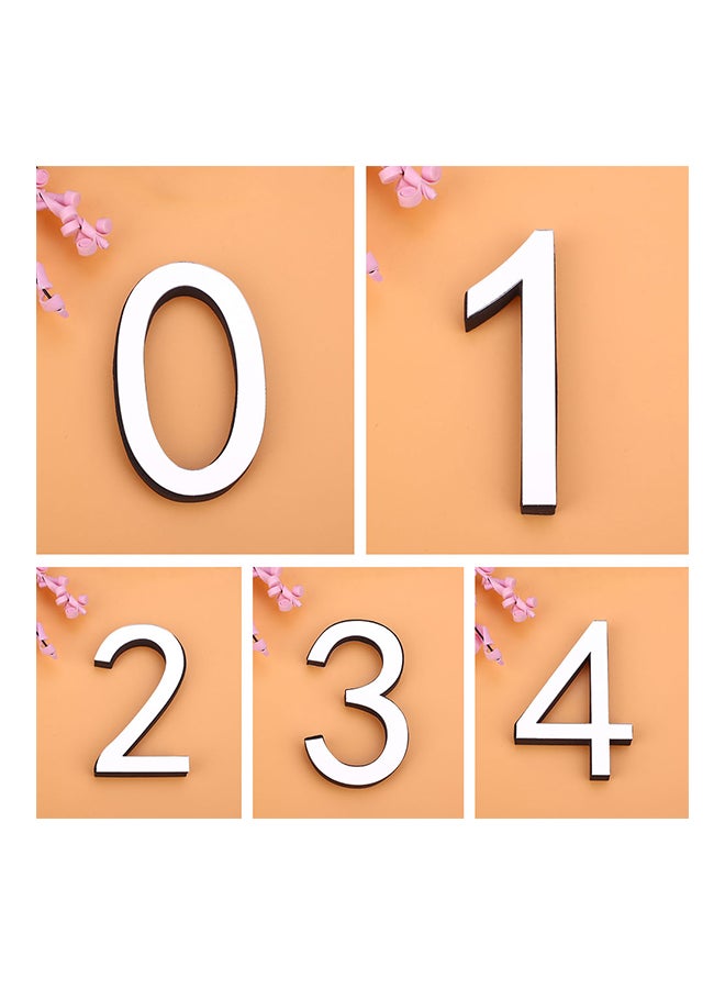 3D Number Eight DIY Wall Sticker Silver 50x70cm - Image 2