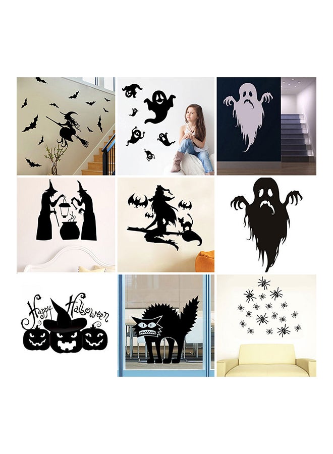 Ghost Pumpkin Halloween Wall Sticker Black 50x70cm - Image 2