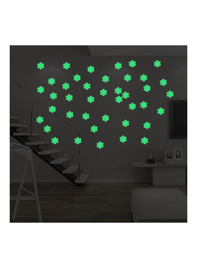 Luminous Glass Snowflake Wall Sticker White/Brown 50x70cm - Image 5