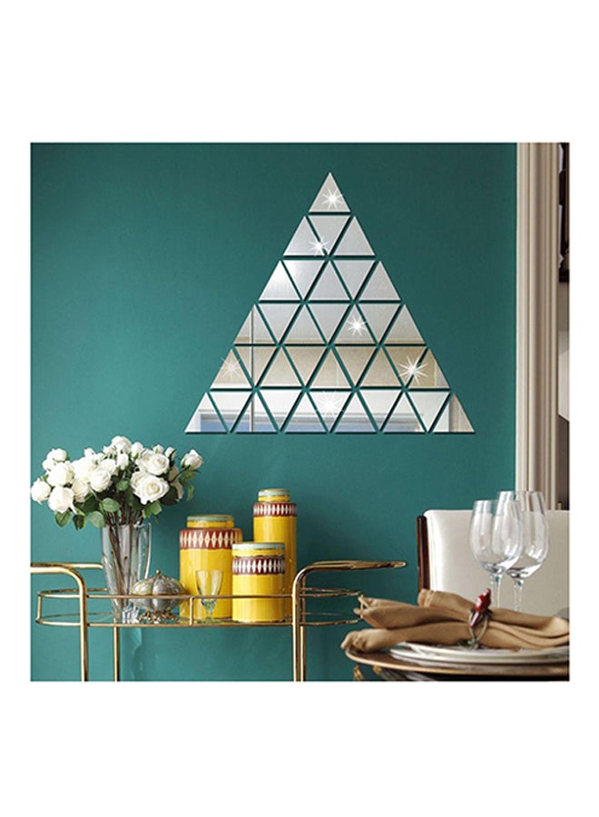 Triangle Mirror Wall Sticker Gold - Image 2