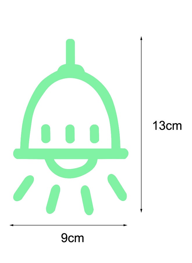 Luminous Fluorescent Bell Ring Switch Wall Sticker Green 30 x 30cm - Image 2