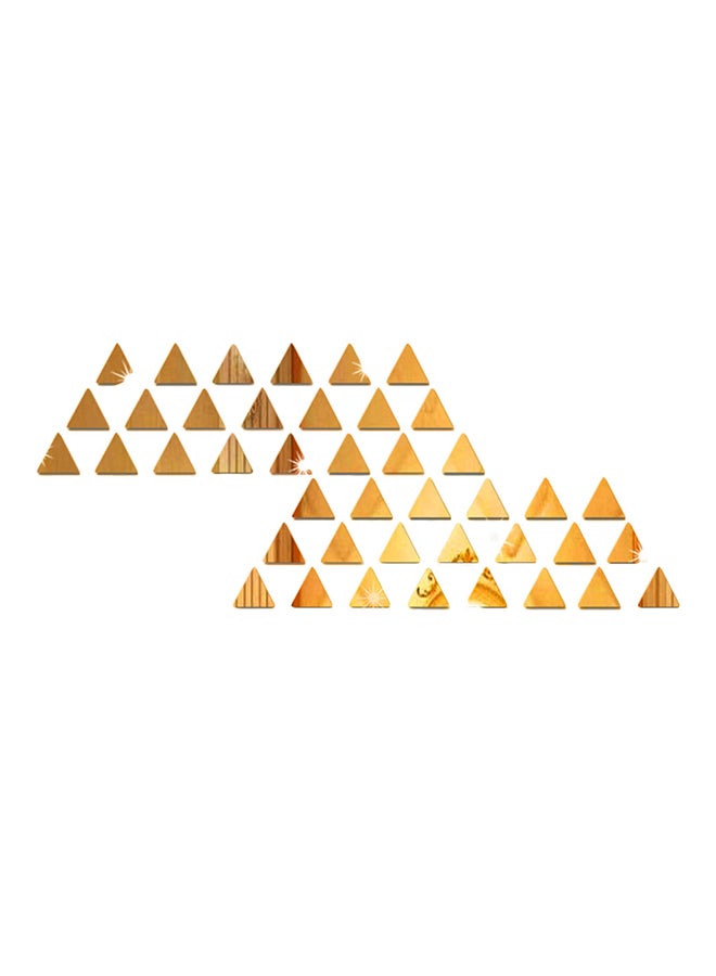 Triangle Mirror Wall Sticker Gold - Image 1
