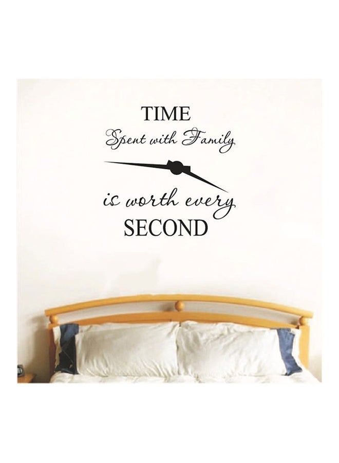 ساعة حائط بتصميم يحمل عبارة Time Spent With Family أسود 54 x 85.7Ø³Ù†ØªÙŠÙ…ØªØ± - Image 1