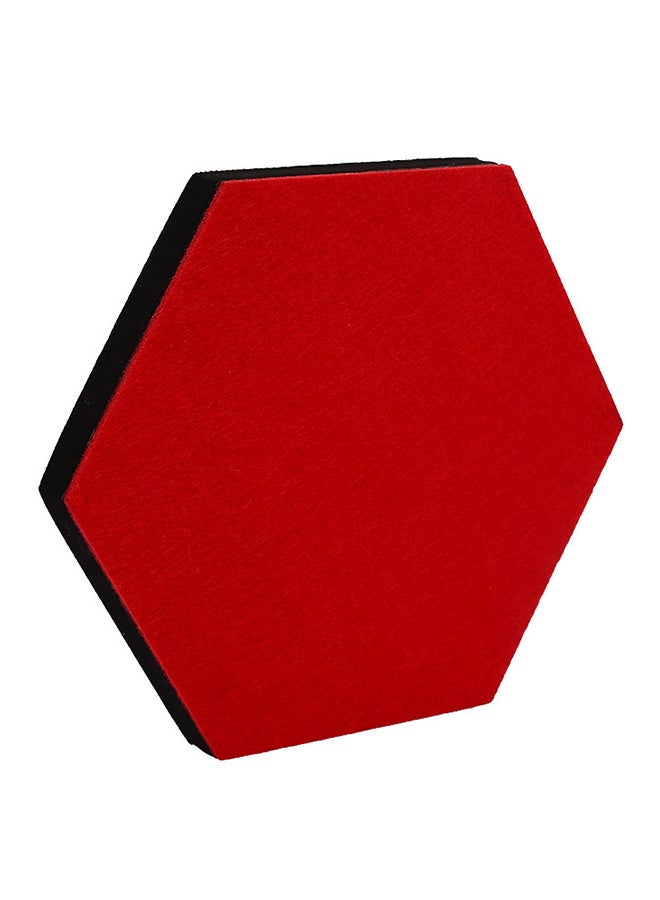 ملصق جداري بتصميم سداسي أحمر 14 x 12 x 0.5سم - Image 1