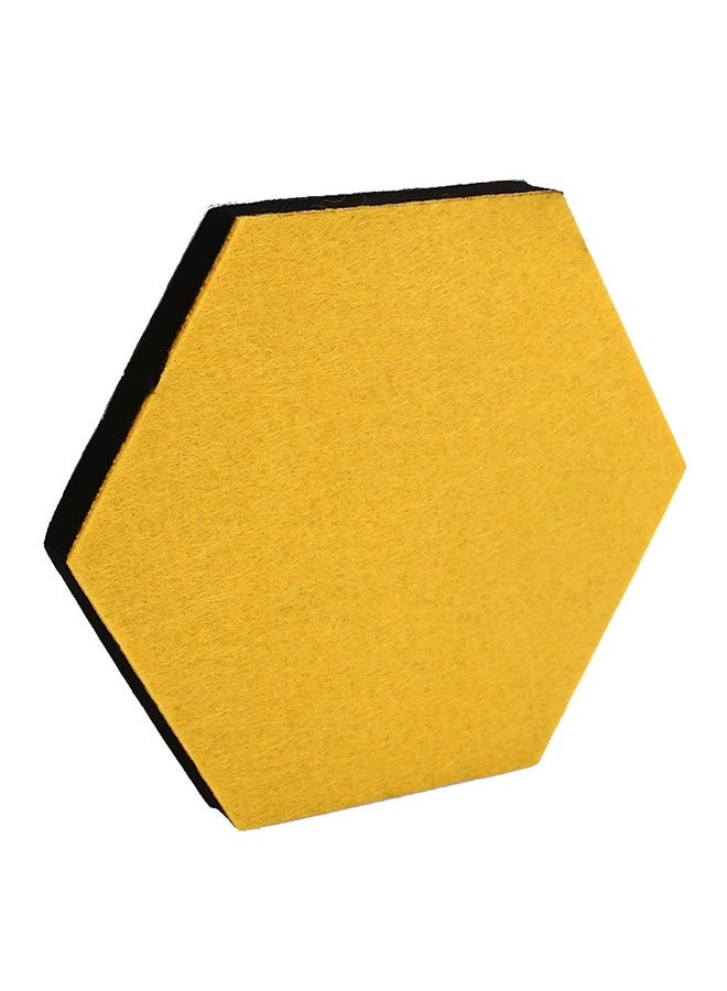 ملصق جداري بتصميم سداسي أصفر 14 x 12 x 0.5سم - Image 1