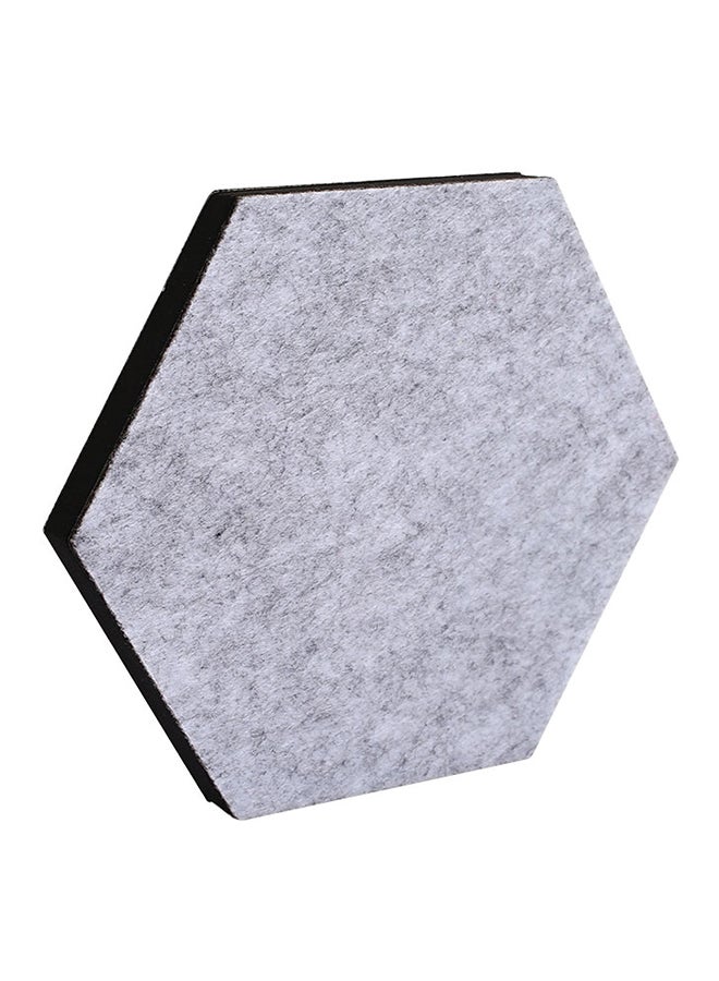 ملصق جداري بتصميم سداسي رمادي 14 x 12 x 0.5سم - Image 1