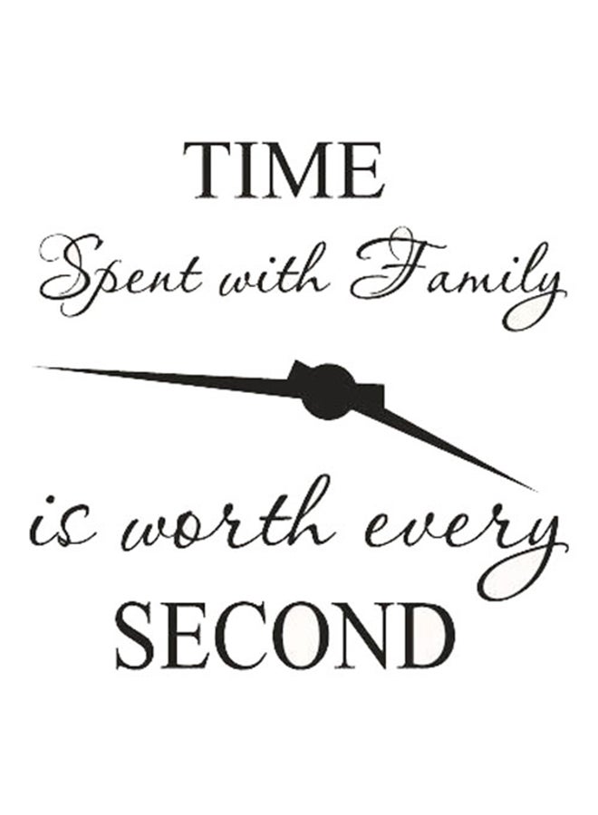 ساعة حائط بتصميم يحمل عبارة Time Spent With Family أسود 54 x 85.7Ø³Ù†ØªÙŠÙ…ØªØ± - Image 2