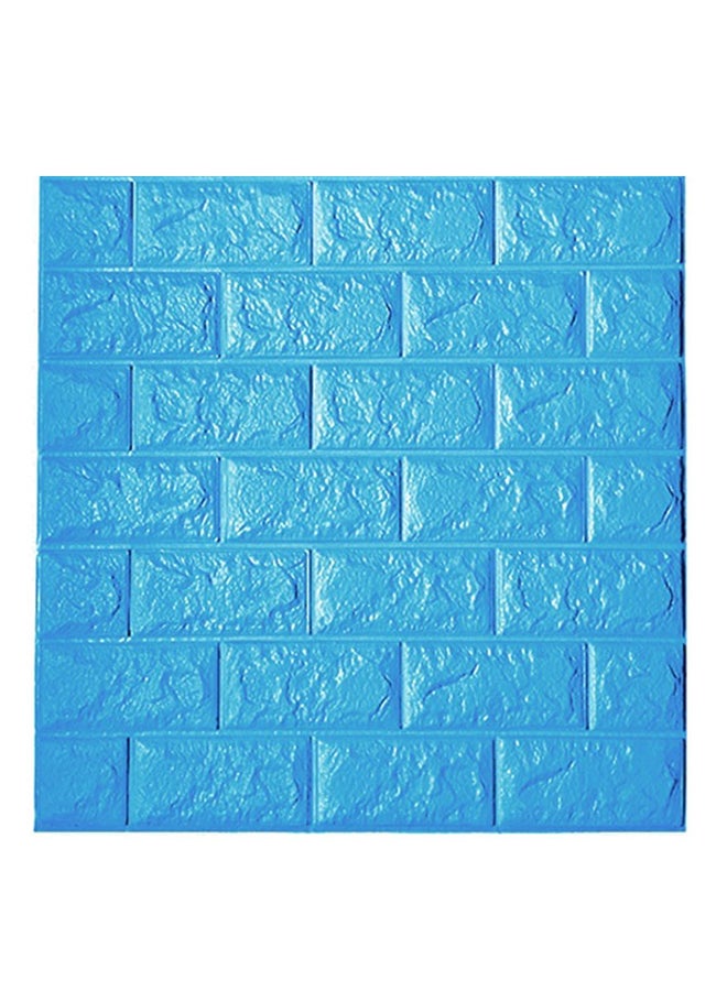 ملصق جداري بطبعة طوب بنمط عصري أزرق 70 x 77سم