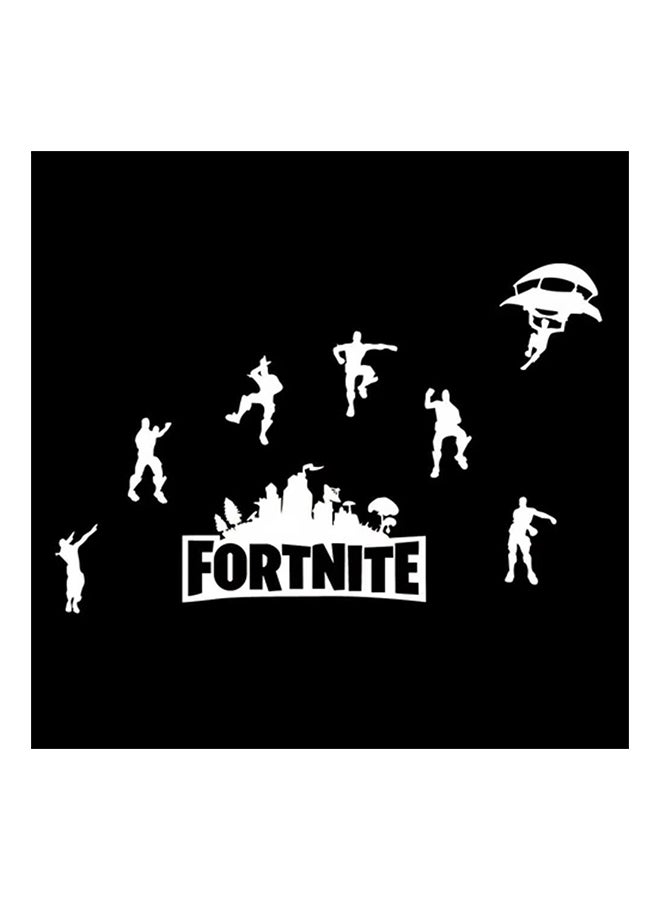 ملصق جداري بتصميم لعبة Fortnite أبيض