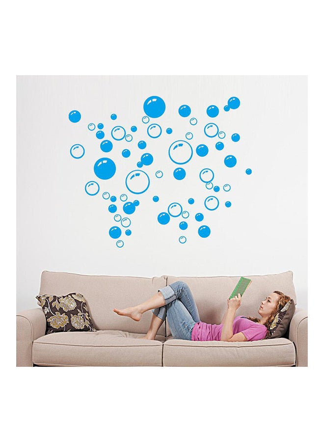 Bubbles Wall Art Car Sticker Blue 