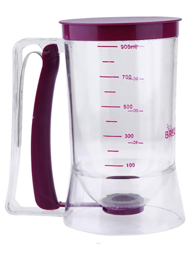 Cake Batter Dispenser With Measuring Lable Clear/Purple 4.3 x 7.5inch - Image 1