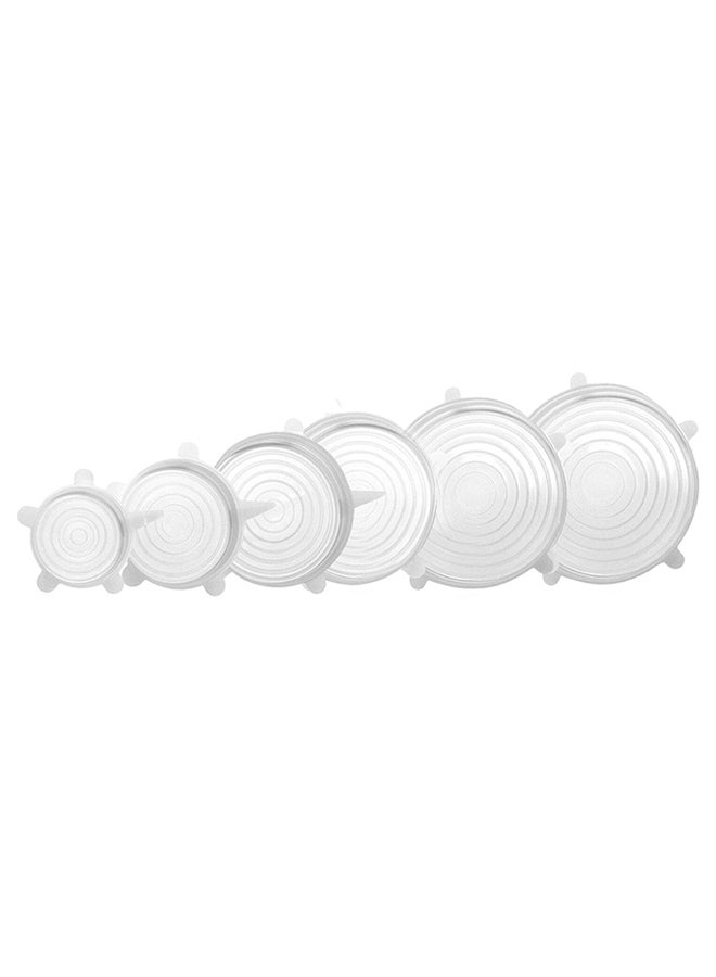 Generic - 6-Piece Stretch Lids White 8inch - Image 1