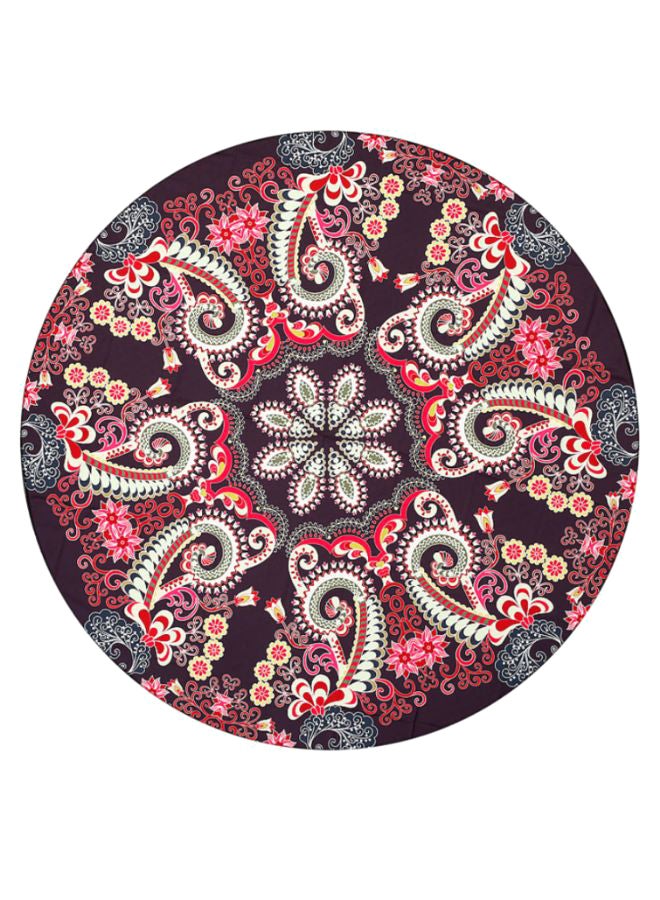 Printed Round Beach Towel Multicolour 130 x 175cm - Image 1