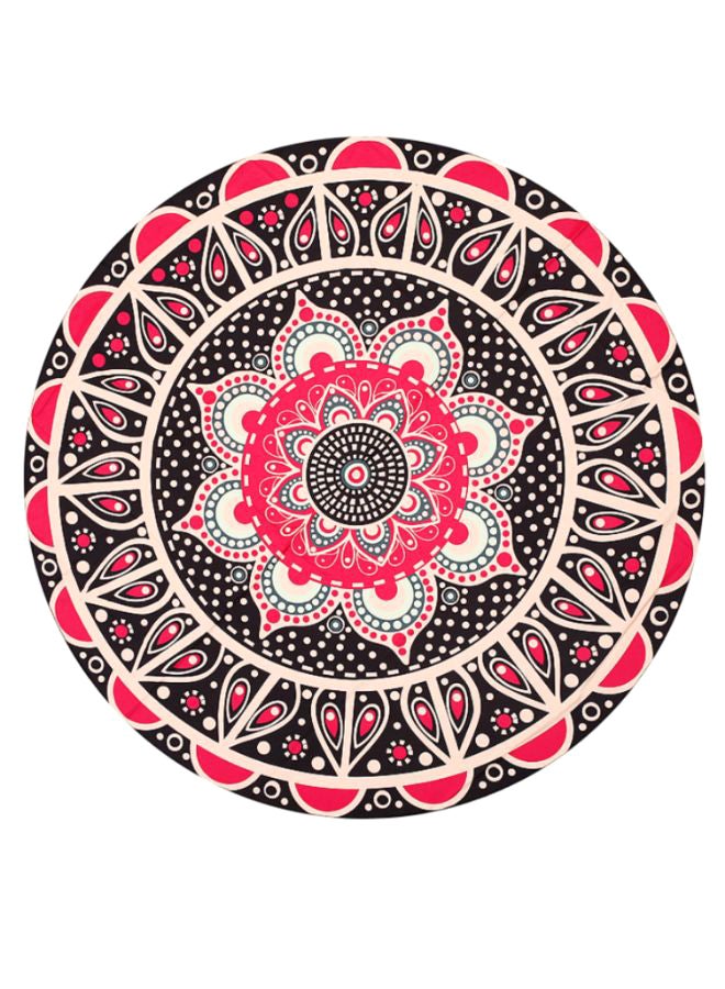 Printed Round Beach Towel Multicolour 130 x 175cm - Image 1