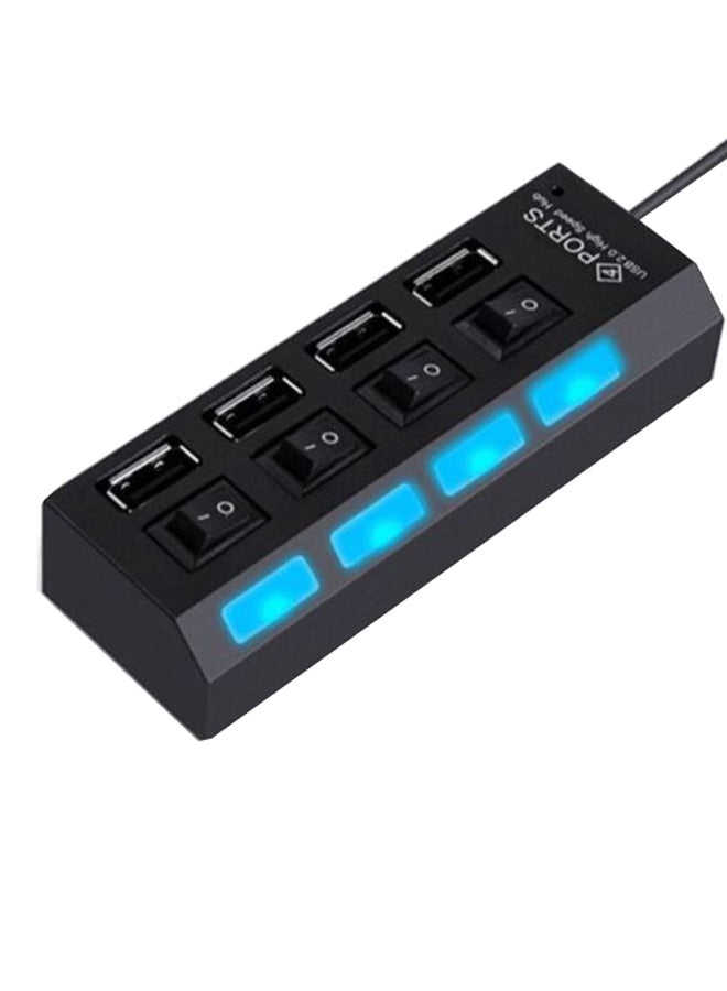 موزع USB بأربعة منافذ أسود - Image 2