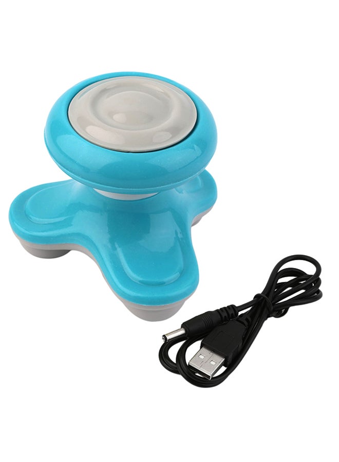 XbotMax Mini Electric Handheld Vibrating Body Massager Blue/White 9.9 x 9.19cm - Image 1