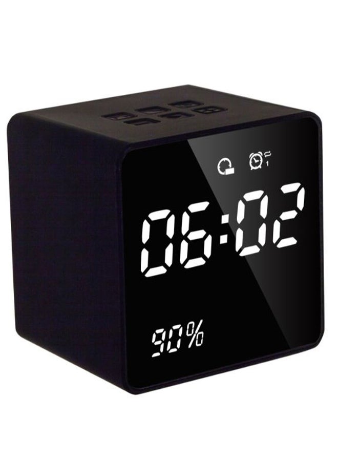Wireless Mirror Bass Speaker With USB Charging Black
