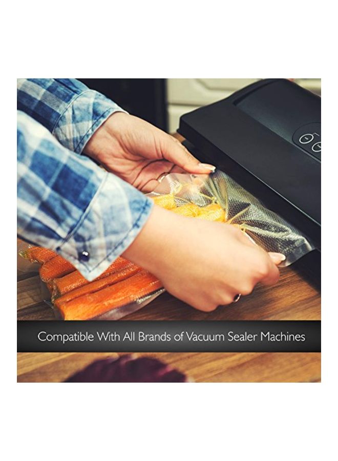 NutriChef - 2-Piece Commercial Grade Vacuum Sealer Food Storage Rolls Clear - Image 1