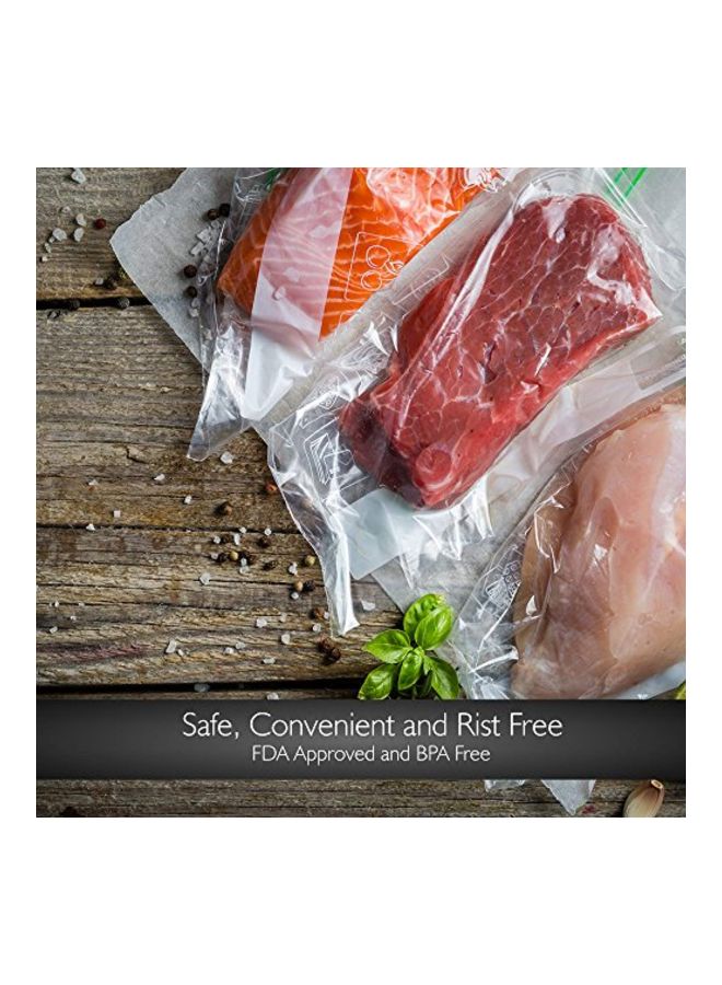 NutriChef - 2-Piece Commercial Grade Vacuum Sealer Food Storage Rolls Clear - Image 1