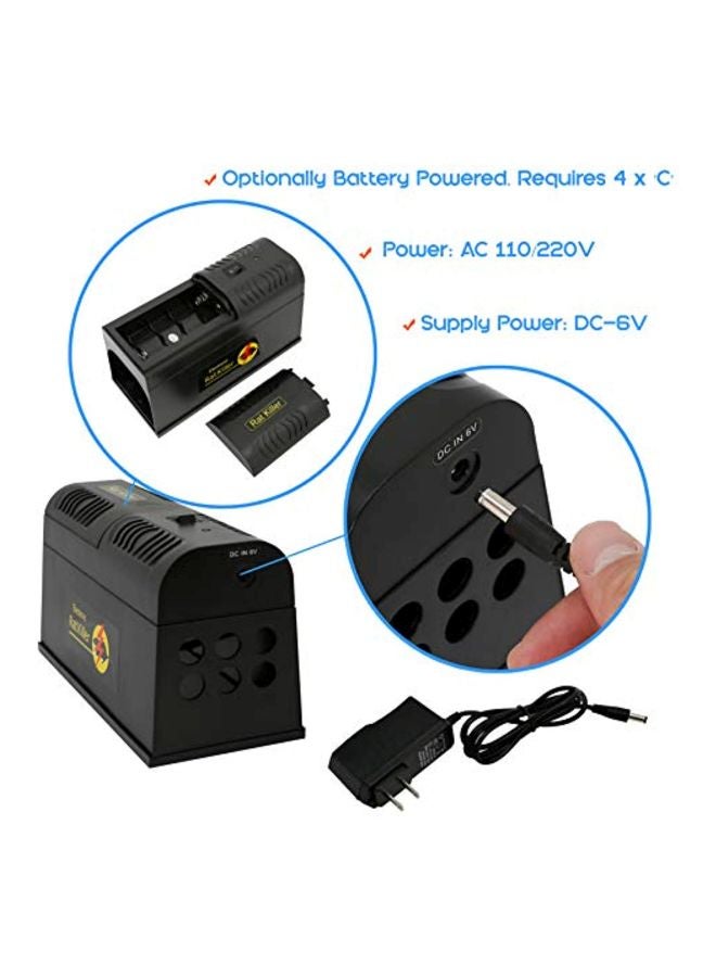 SereneLife - Electronic Rat Killer Black - Image 1