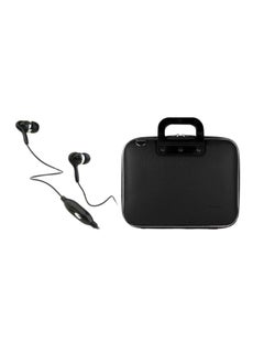 Cady Sleeve With In-Ear Earphones For iRulu Tablet 10.1-Inch Black