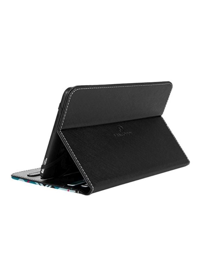 VanGoddy - Mary 2.0 Portfolio Case For RCA Cambio W101 10.1-Inch Tablet With USB Wall, Car Charger And Headphones Blue/Black/White - Image 1