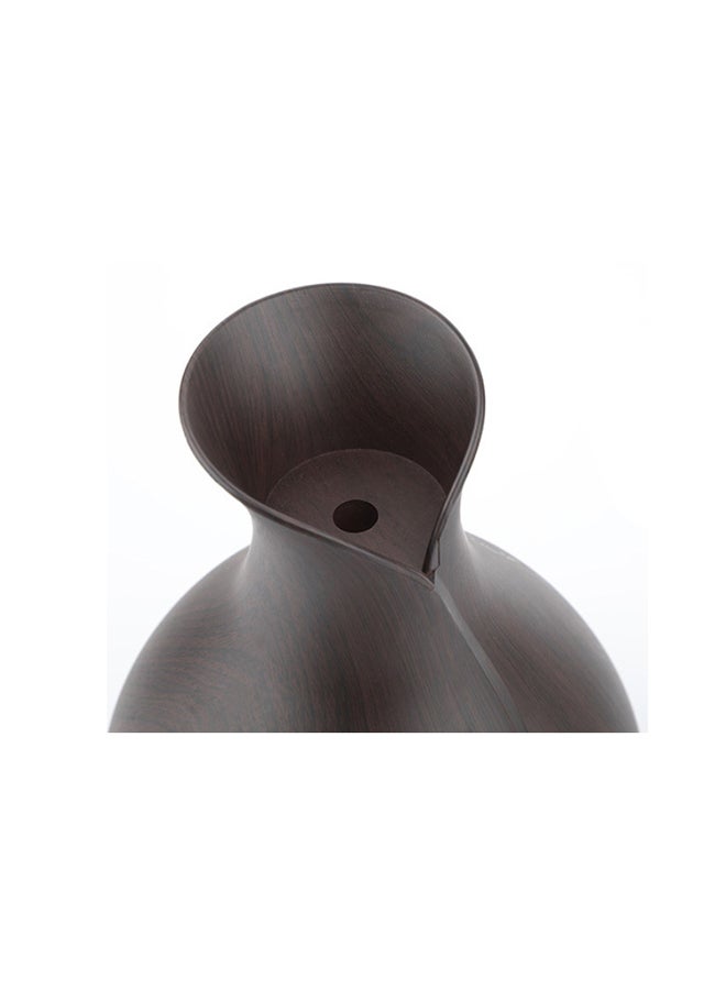Little white fox Vase Wood Grain Pregnant Woman Baby Room Air Purifier Home Aroma Humidifier Black 400ml  - Image 2