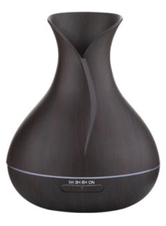 Little white fox Vase Wood Grain Pregnant Woman Baby Room Air Purifier Home Aroma Humidifier Black 400ml  - Image 1