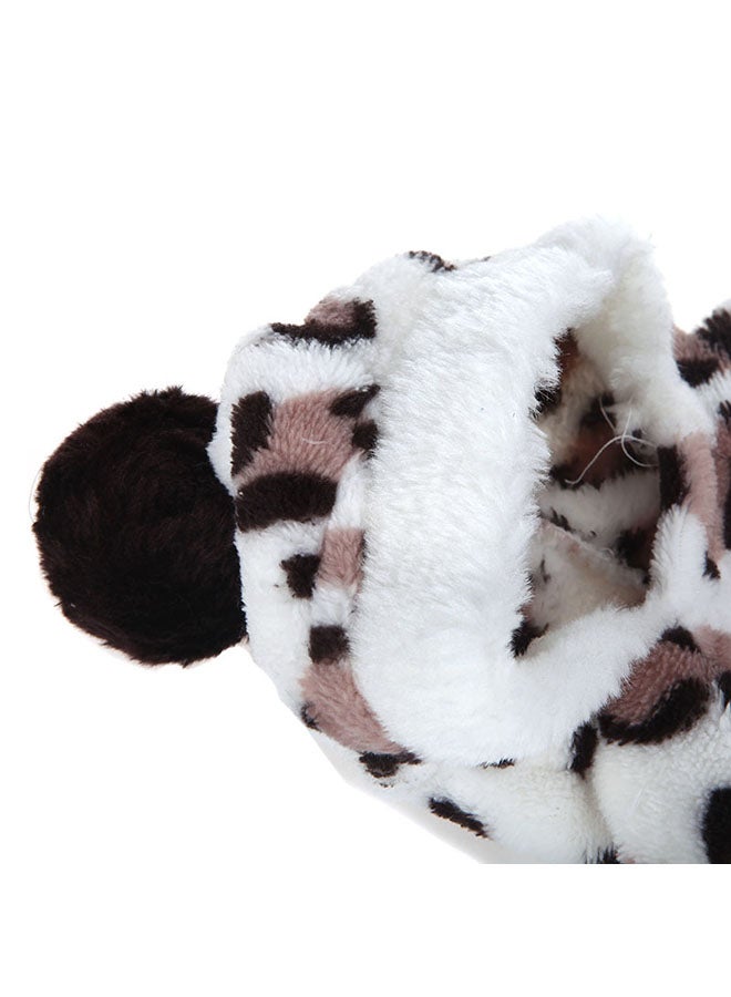 Soft Warm Dog Pet Leopard Print Hooded Coat For Winter Multicolour - Image 5