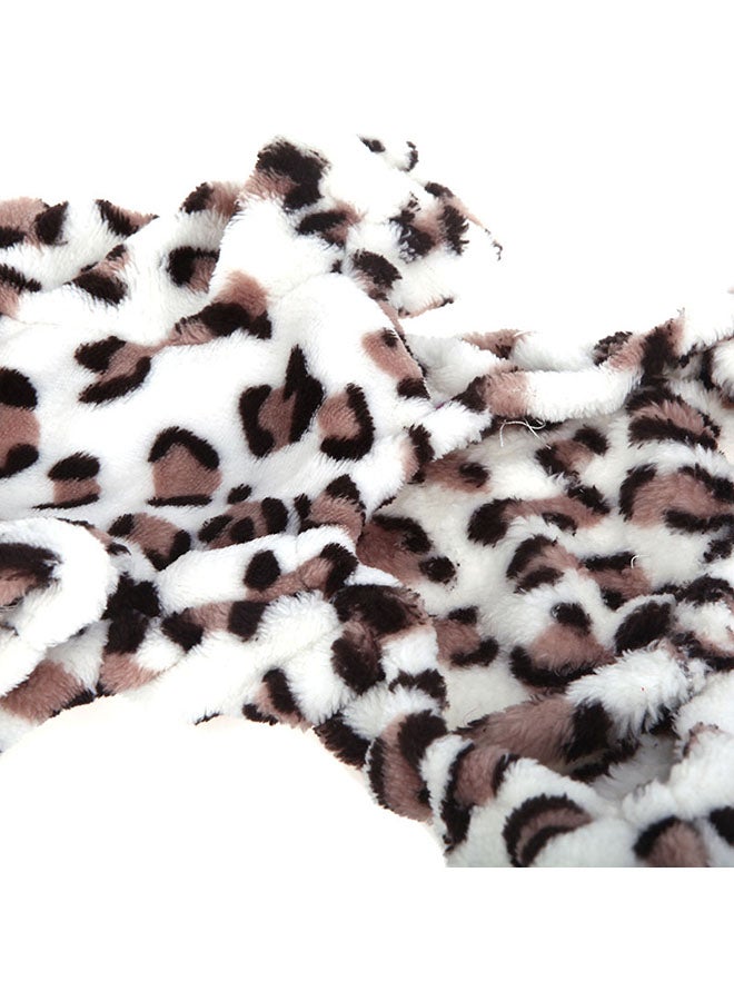 Soft Warm Dog Pet Leopard Print Hooded Coat For Winter Multicolour - Image 4