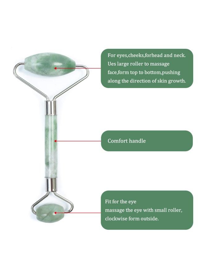 Anti Aging Facial Massage Gift Set Green/Silver - Image 4