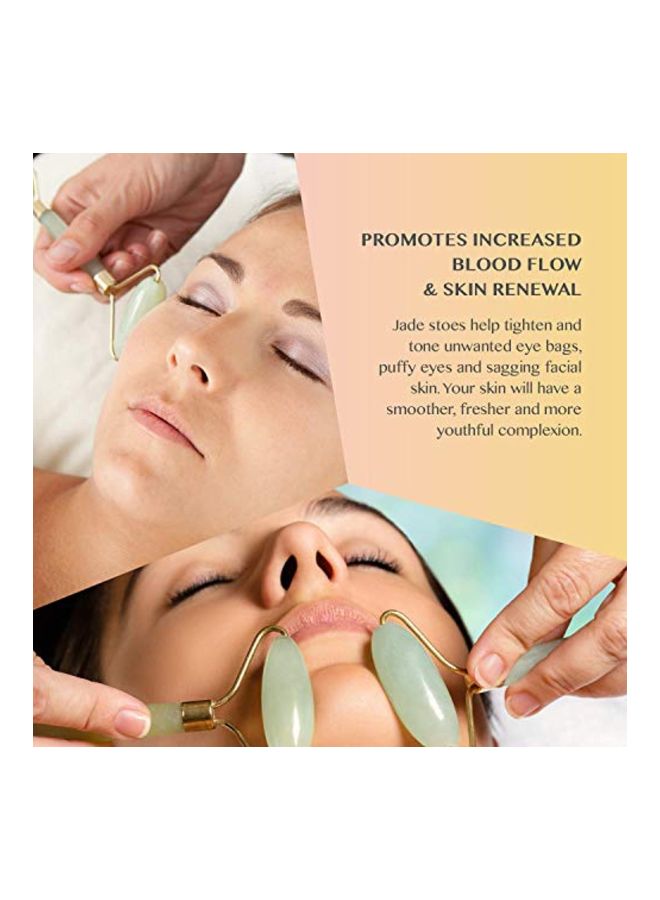 دابيولوس جهاز تدليك جايد للوجه الدوار أخضر/فضي - Image 3