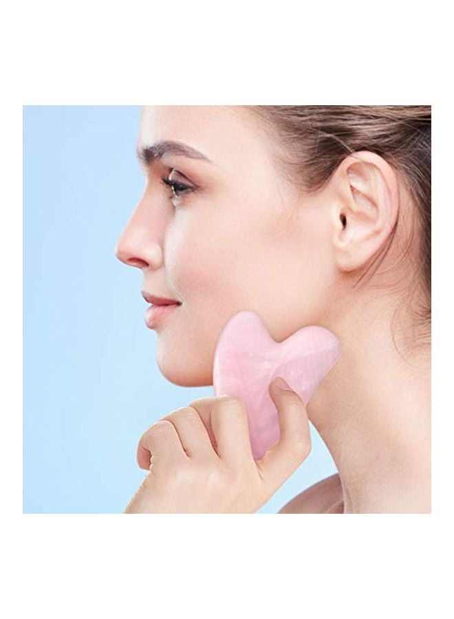 CrystalTears Facial Massager Roller With Gua Hua Scraper Set Pink/Gold - Image 4