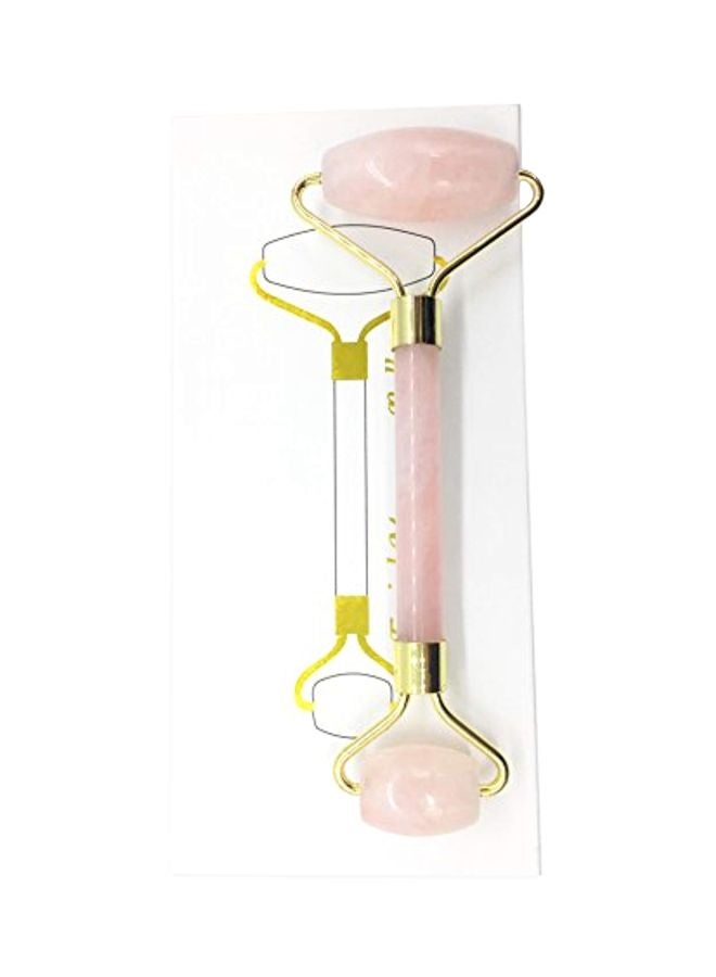 Everydlife Double Neck Jade Facial Roller Pink/Gold  - Image 1