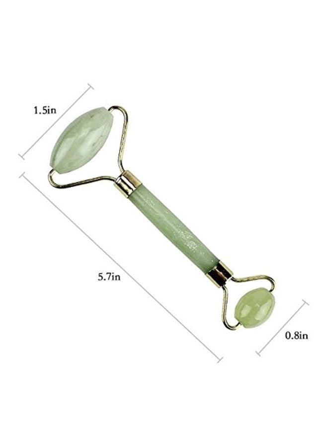 eyxformula Jade Roller Massager With Scraping Tool Green/Gold - Image 2