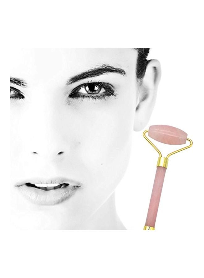 Everydlife Double Neck Jade Facial Roller Pink/Gold  - Image 4