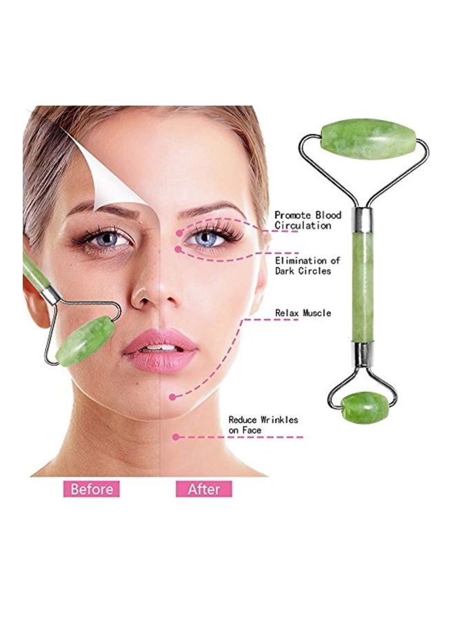 آي فورميلا بكرة من حجر اليشم لتدليك الوجه أخضر/فضي - Image 3