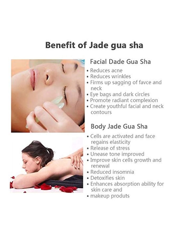 آي فورميلا بكرة من حجر اليشم لتدليك الوجه أخضر/فضي - Image 2