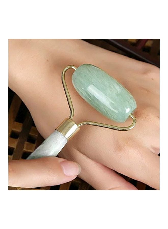 eyxformula Jade Roller Massager With Scraping Tool Green/Gold - Image 3