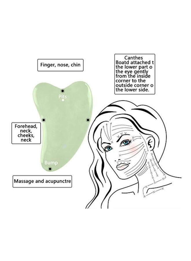 آي فورميلا بكرة من حجر اليشم لتدليك الوجه أخضر/فضي - Image 5