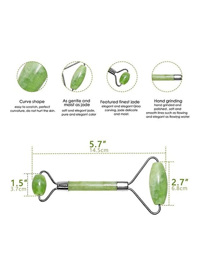 آي فورميلا بكرة من حجر اليشم لتدليك الوجه أخضر/فضي - Image 4