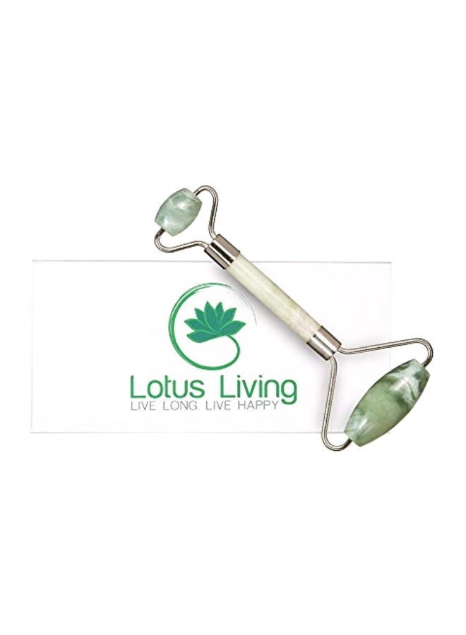 Lotus Living Natural Himalayan Jade Facial Roller Green  - Image 1