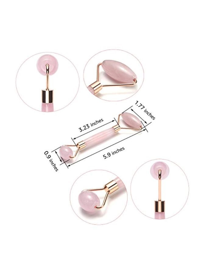 Jovivi Anti Aging Facial Massager Roller With Gua Hua Tool Set Pink/Rose Gold 5.9inch - Image 4