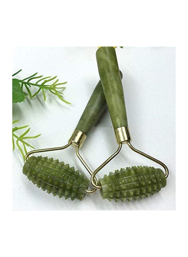 مكساكس أداة تدليك الوجه من حجر يشم الكوارتز الطبيعي أخضر - Image 2