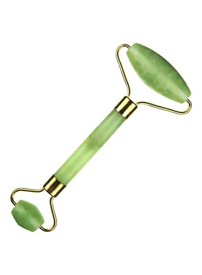 ONESWI Jade Stone Facial Roller Massager Green/Gold - Image 1