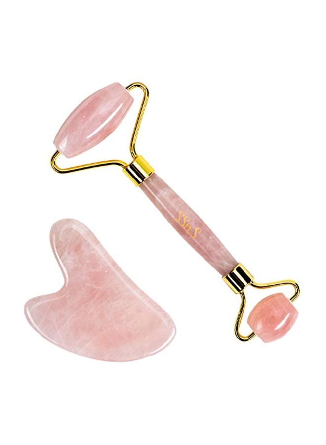 Smit@ Jade Facial Roller Pink/Gold - Image 2