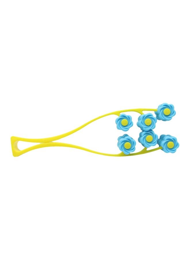 SinLoon Flower Type Face Massage Roller Yellow/Blue - Image 1