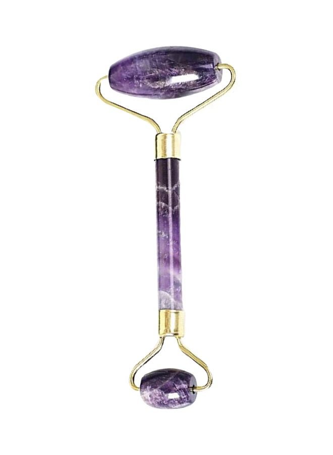 Yeva 2-Piece Facial Massager Roller With Amethyst Stone Set Purple/Gold  - Image 1
