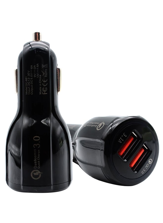 4 USB Port Car Charger Adapter Black - Image 2